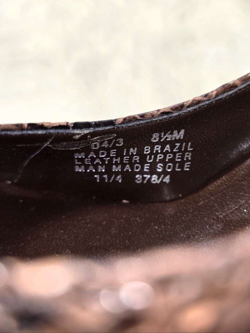 Franco Sarto Brown Suede & Snakeskin "Fallon" Mary Jane Kitten Heel Pumps - Picture 16 of 16